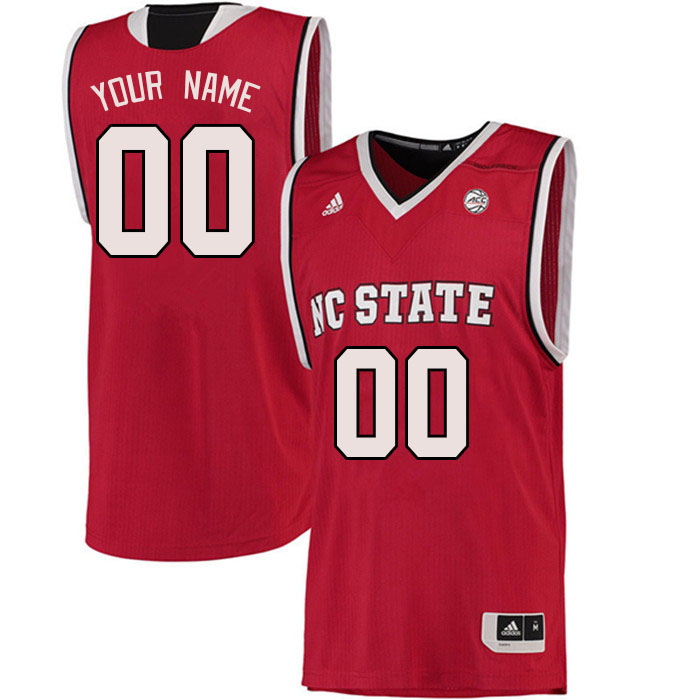 Custom NC State Wolfpacks Name And Number College Basketball Jerseys Stitched-Red